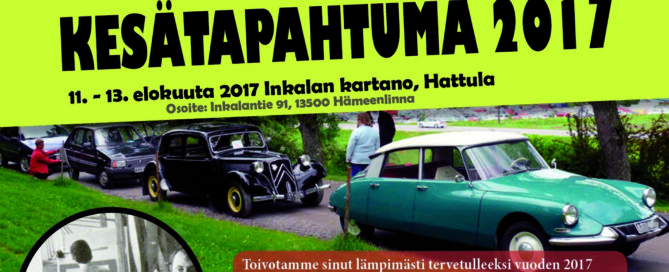Citroën-kerhon kesätapahtuman julisteesta rajattu osa.
