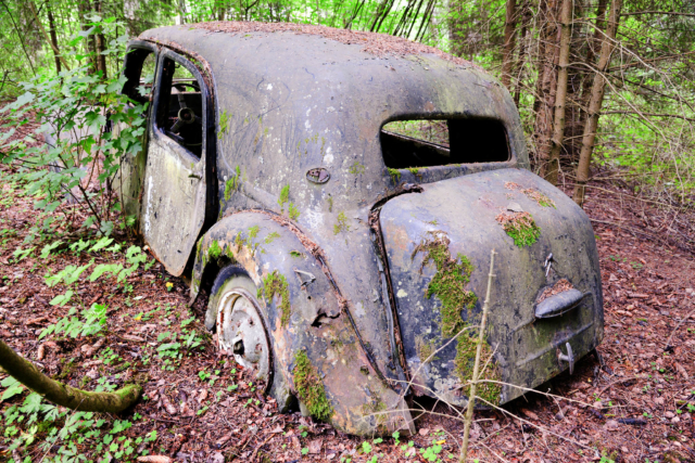 Citroën B11 hylättynä metsässä